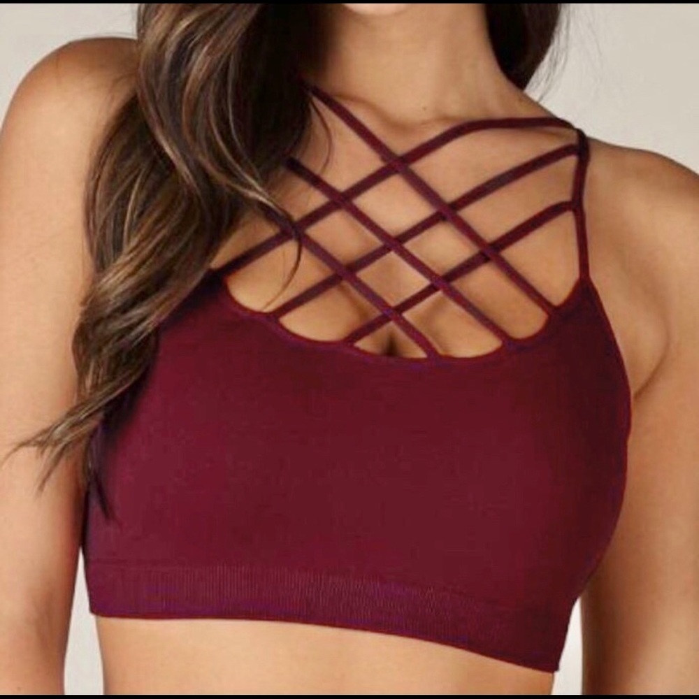 Wine Burgundy Padded Bralette